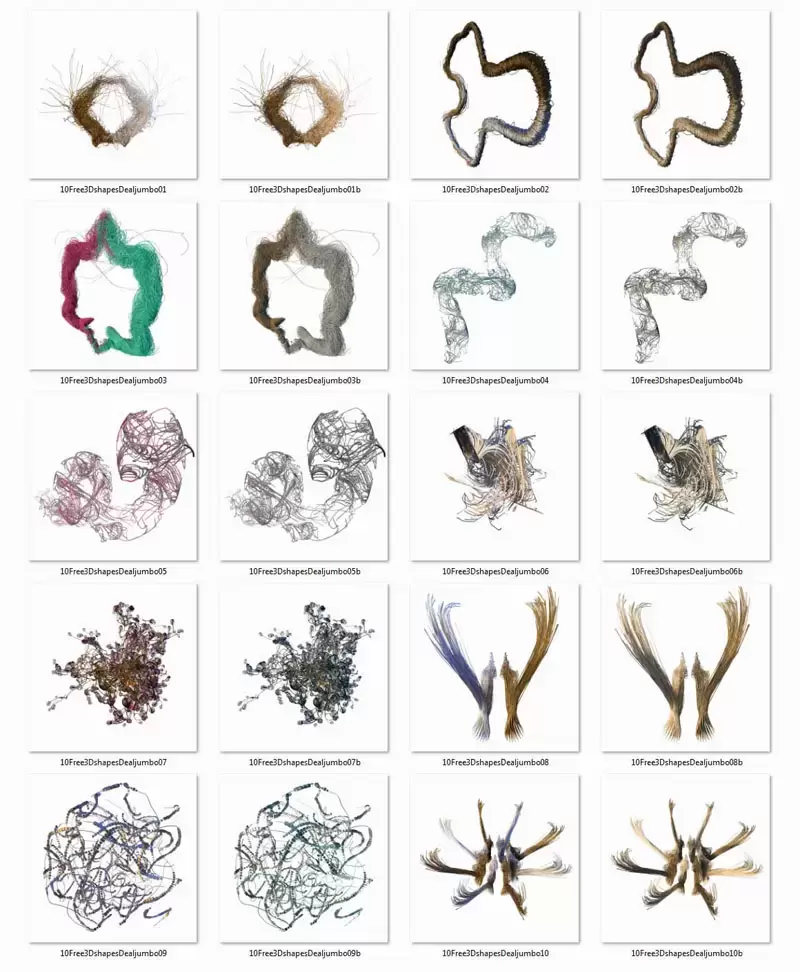 10款高分辨率抽象创意3D形状图形PNG免抠图插图5