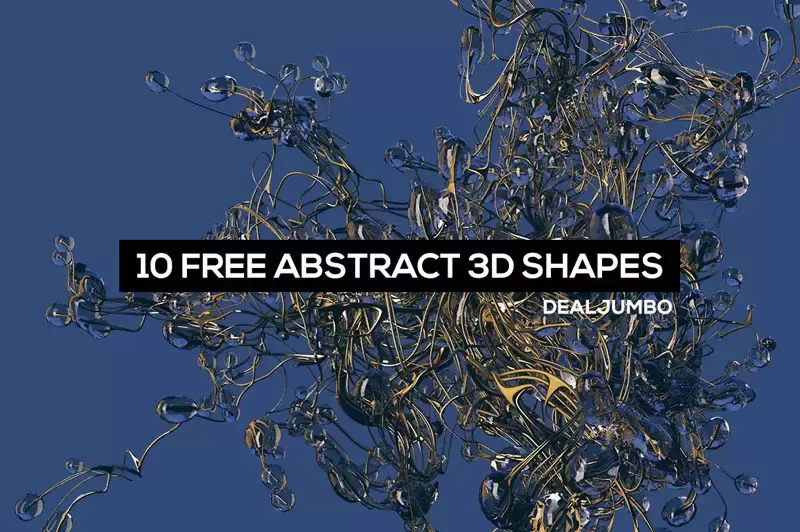 10款高分辨率抽象创意3D形状图形PNG免抠图插图3