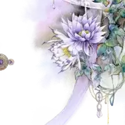 古风复古手绘水彩花卉小清新建筑美化装饰PNG图片素材插图161
