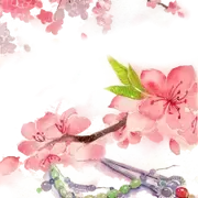 古风复古手绘水彩花卉小清新建筑美化装饰PNG图片素材插图59