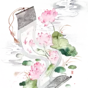 古风复古手绘水彩花卉小清新建筑美化装饰PNG图片素材插图114