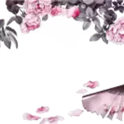 古风复古手绘水彩花卉小清新建筑美化装饰PNG图片素材插图37