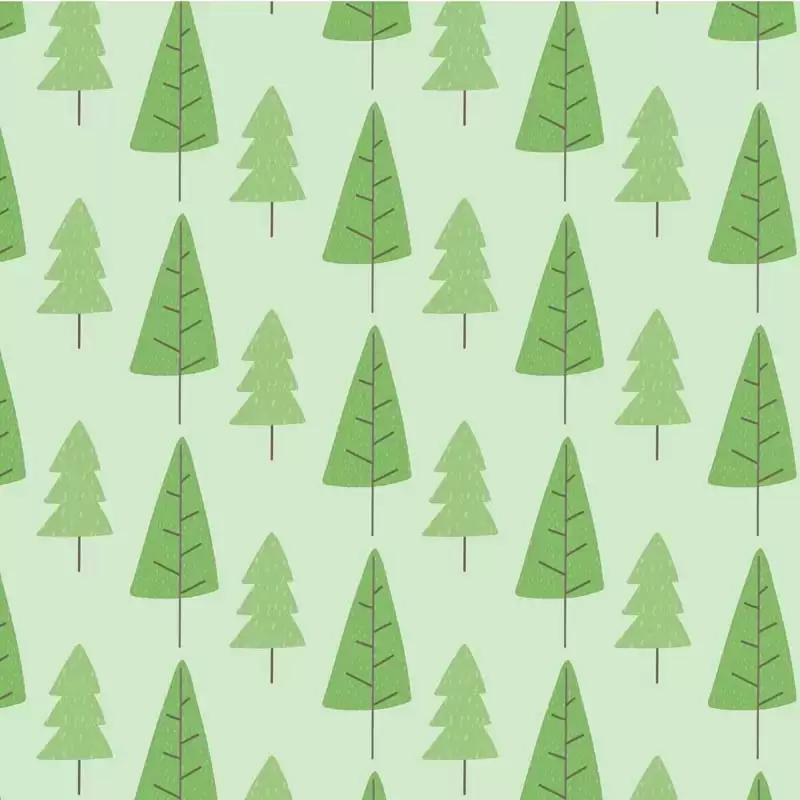 可爱小树和帐篷小旗子PNG免抠无缝背景插图1