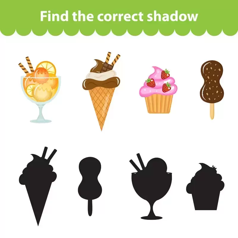 5套夏季冰淇淋和水果图标及逆光剪影效果插图2