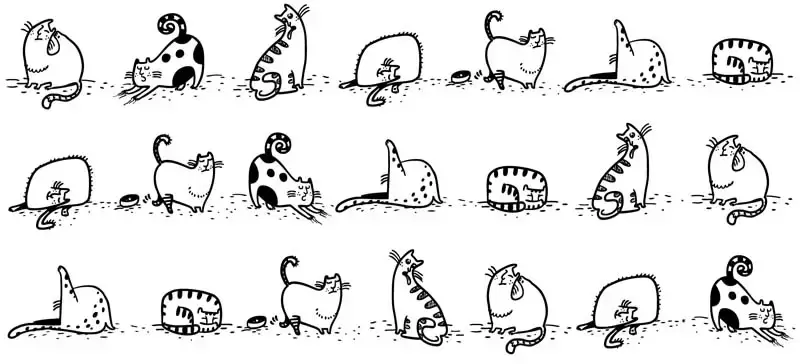 KotoYoga可爱卡通猫PNG免抠图背景和矢量素材插图3