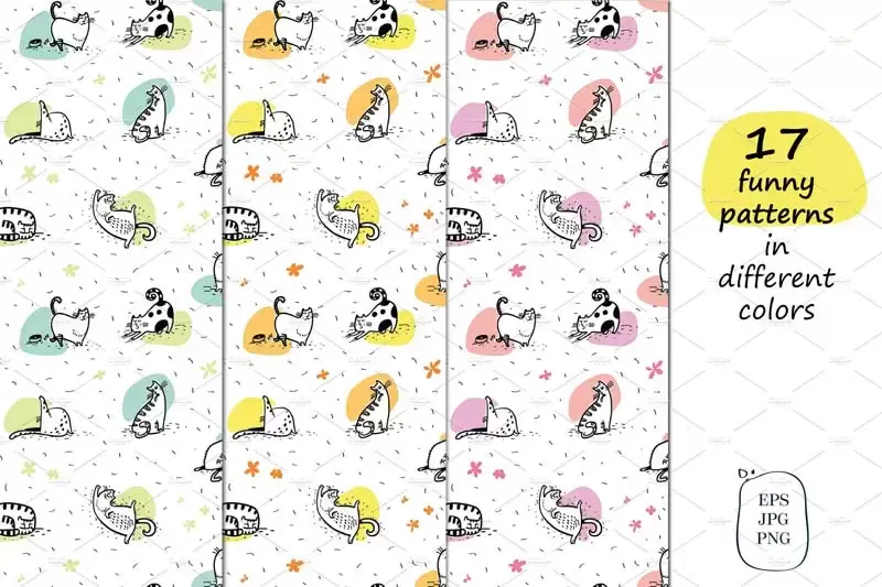 KotoYoga可爱卡通猫PNG免抠图背景和矢量素材插图5