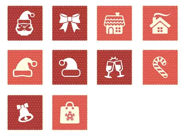 10个圣诞节红色PNG免抠图标插图1