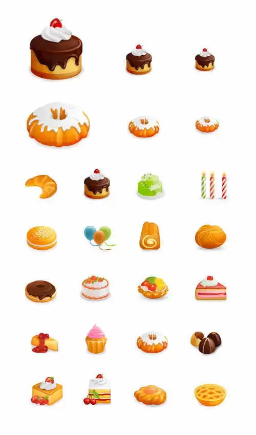 食品食物和蛋糕PNG,ICO图标集插图1
