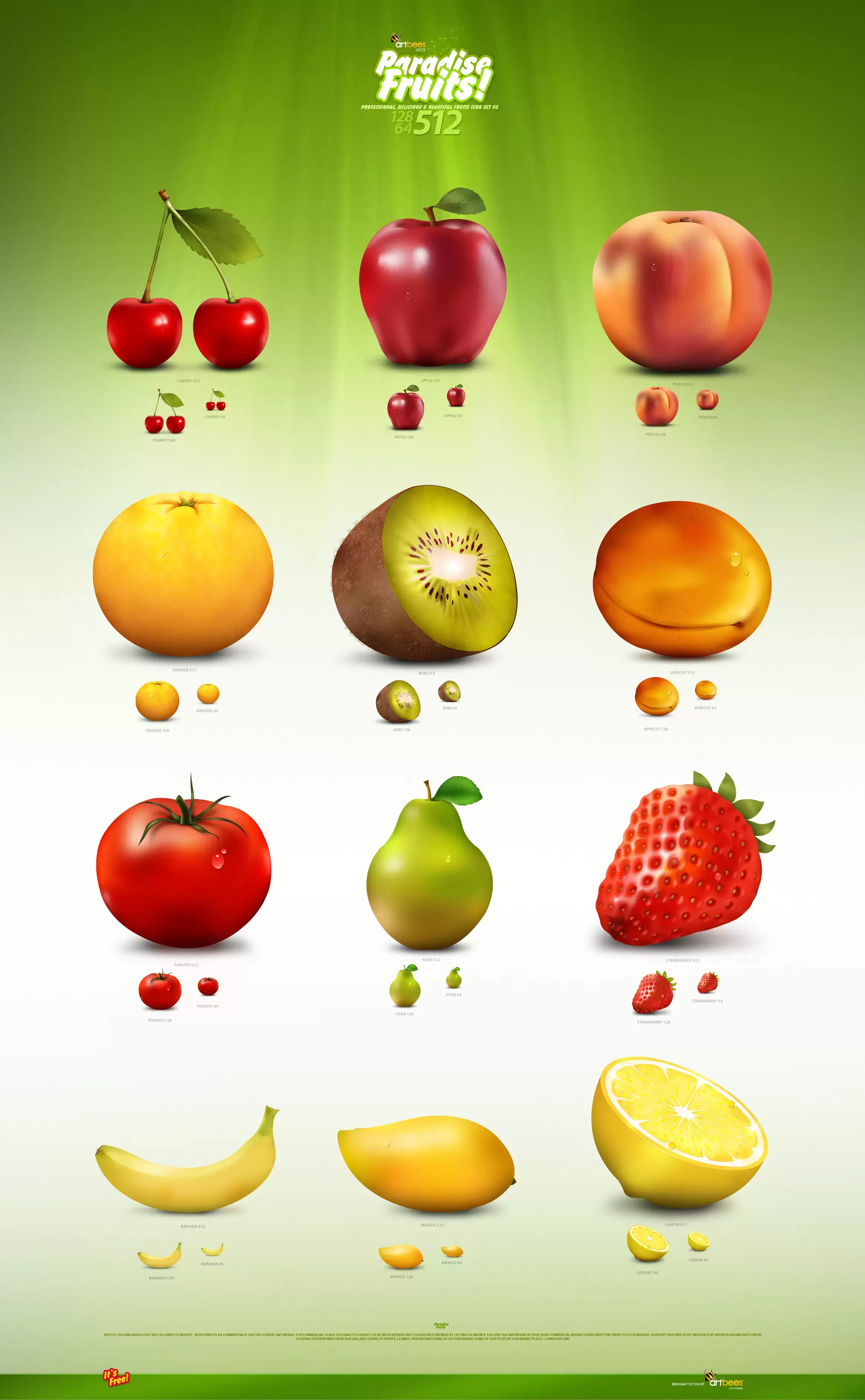 夏季新鲜绿色水果PNG免抠图插图1