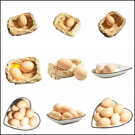 31款新鲜的生鸡蛋磕破的鸡蛋PNG免抠图插图