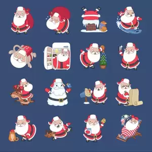 圣诞老年人形态的PNG免抠图,圣诞老年人透明素材插图