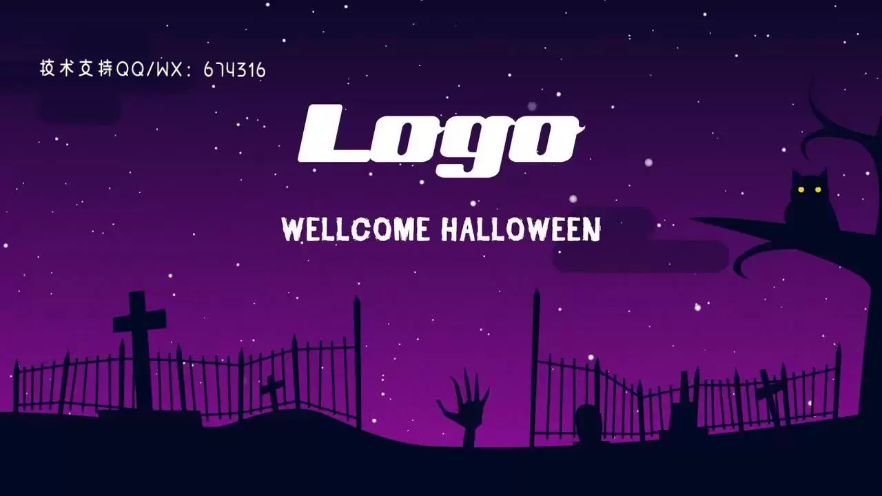 令人恐惧的万圣节LOGO标志AE模板视频下载(含音频)插图