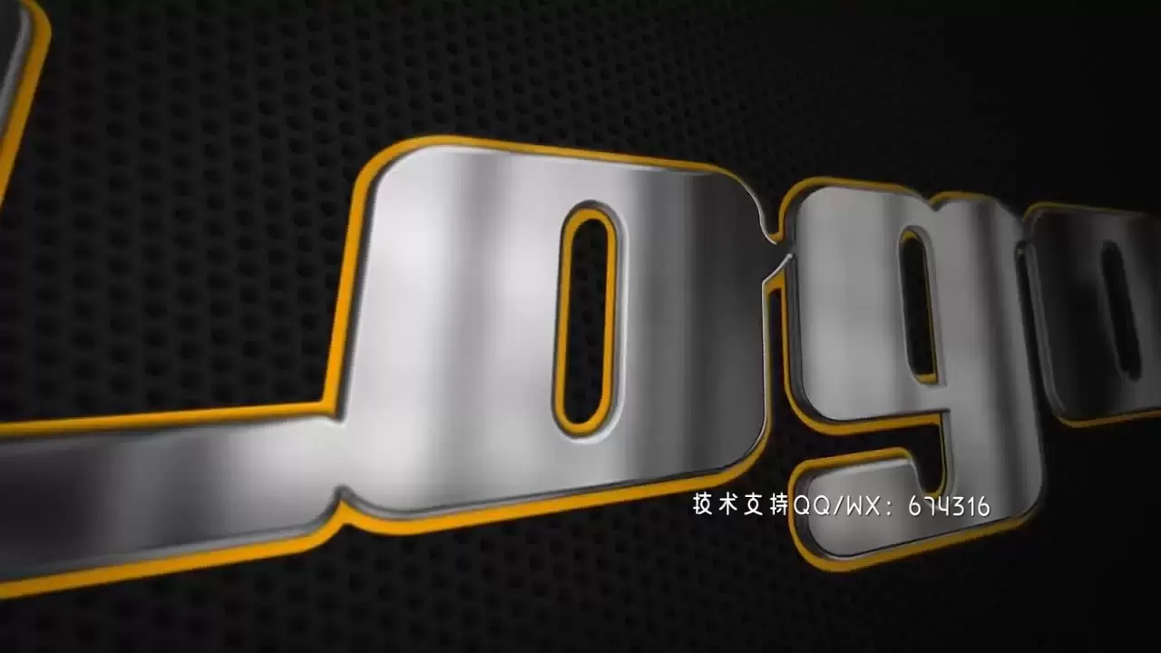 高端动态动画金属LOGO标志AE模板视频下载