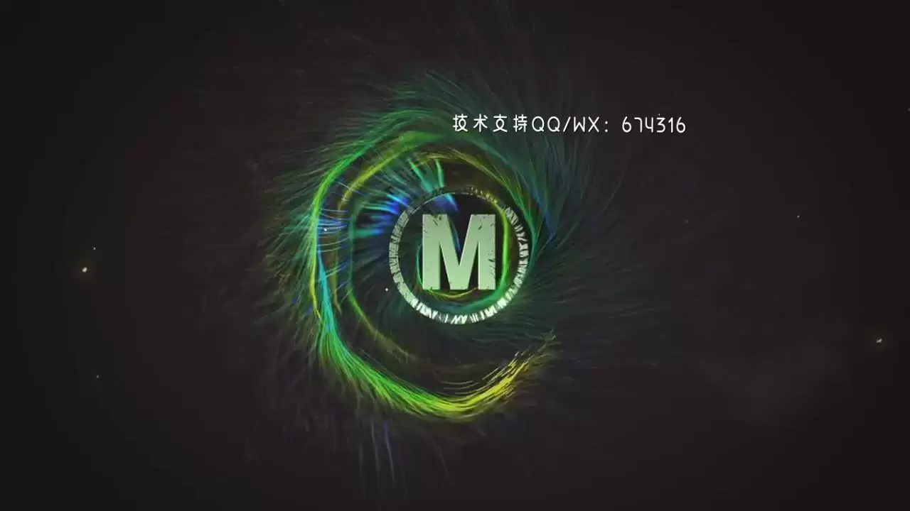 优雅漂亮的电影预告螺旋环绕粒子LOGO标志AE模板视频下载(含音频)插图