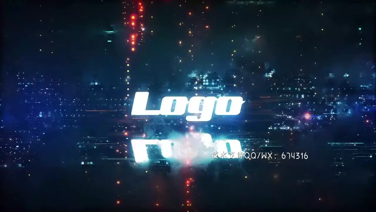 未来派设计数字科幻高科技LOGO标志展示AE模板视频下载(含音频)插图