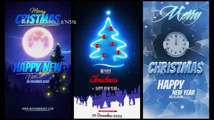 圣诞动画海报PR模板视频下载(含音频)插图