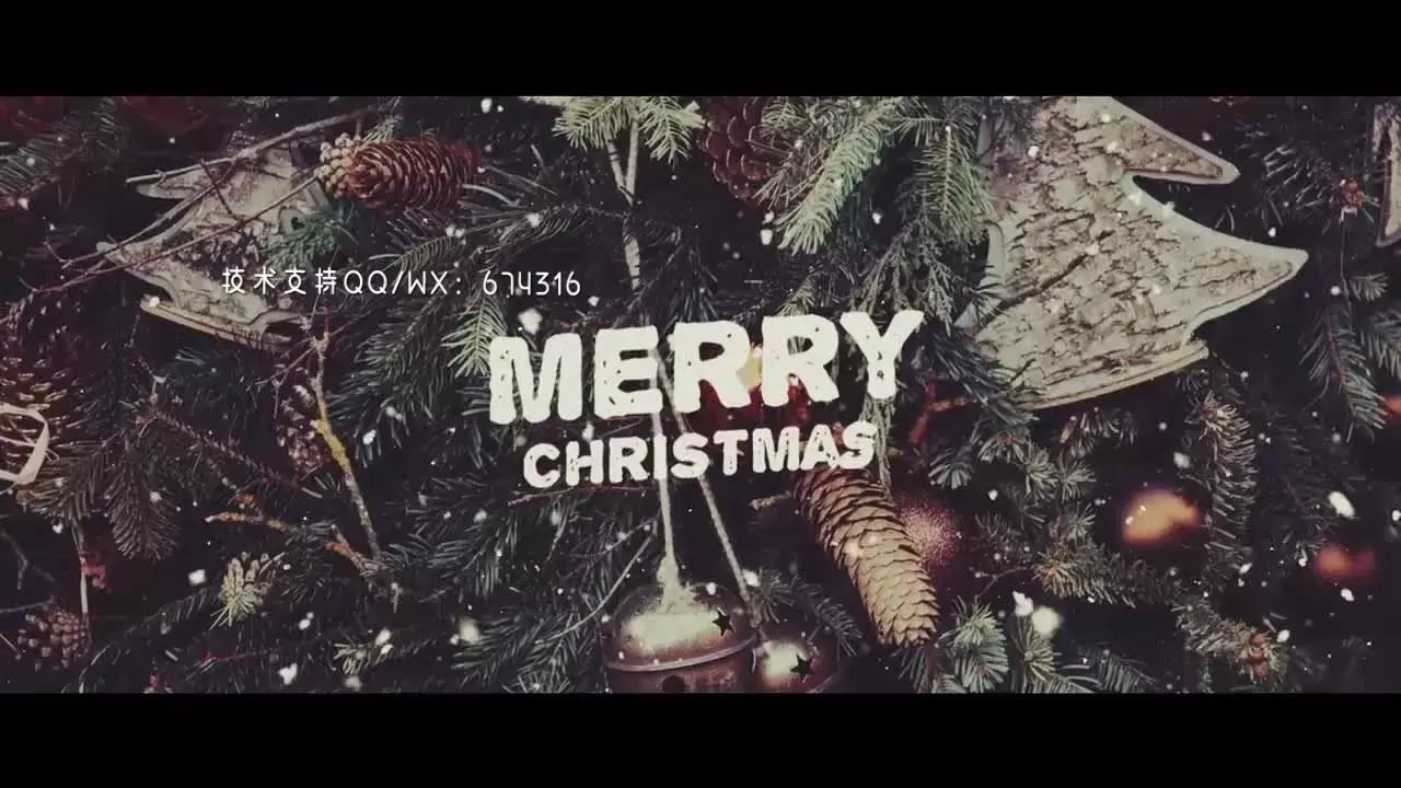 美丽而干净的圣诞节幻灯片pr模板视频下载(含音频)