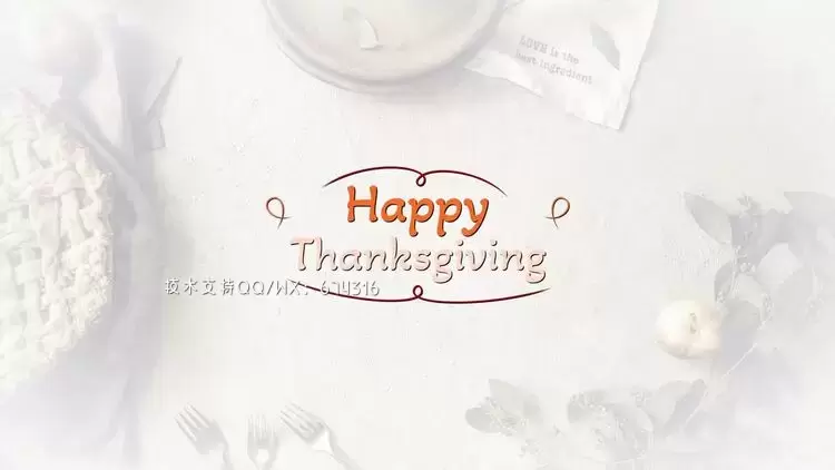 感恩节标题PR模板视频下载(含音频)插图