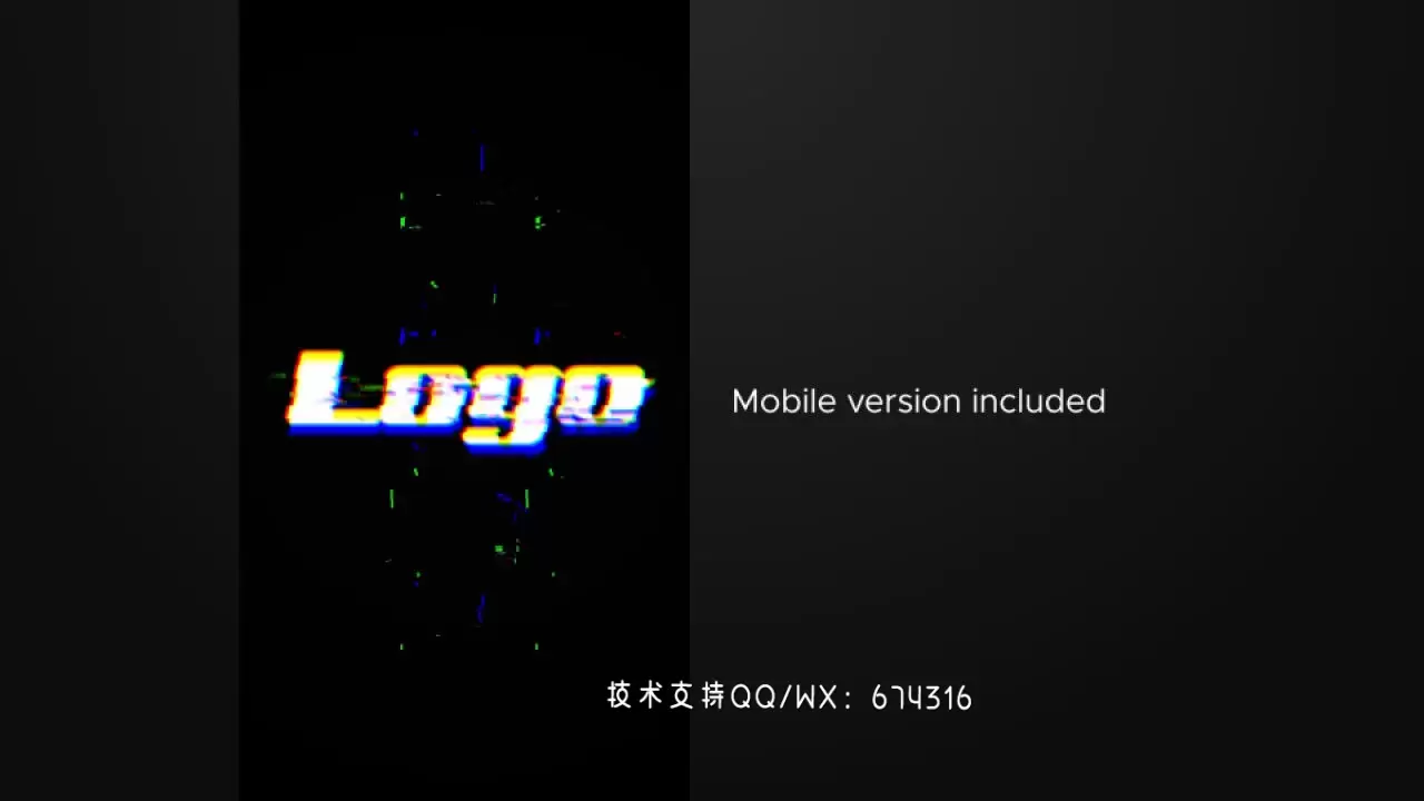 电子故障LOGO标志显示AE模板视频下载插图 电子故障LOGO标志显示AE模板视频下载插图
