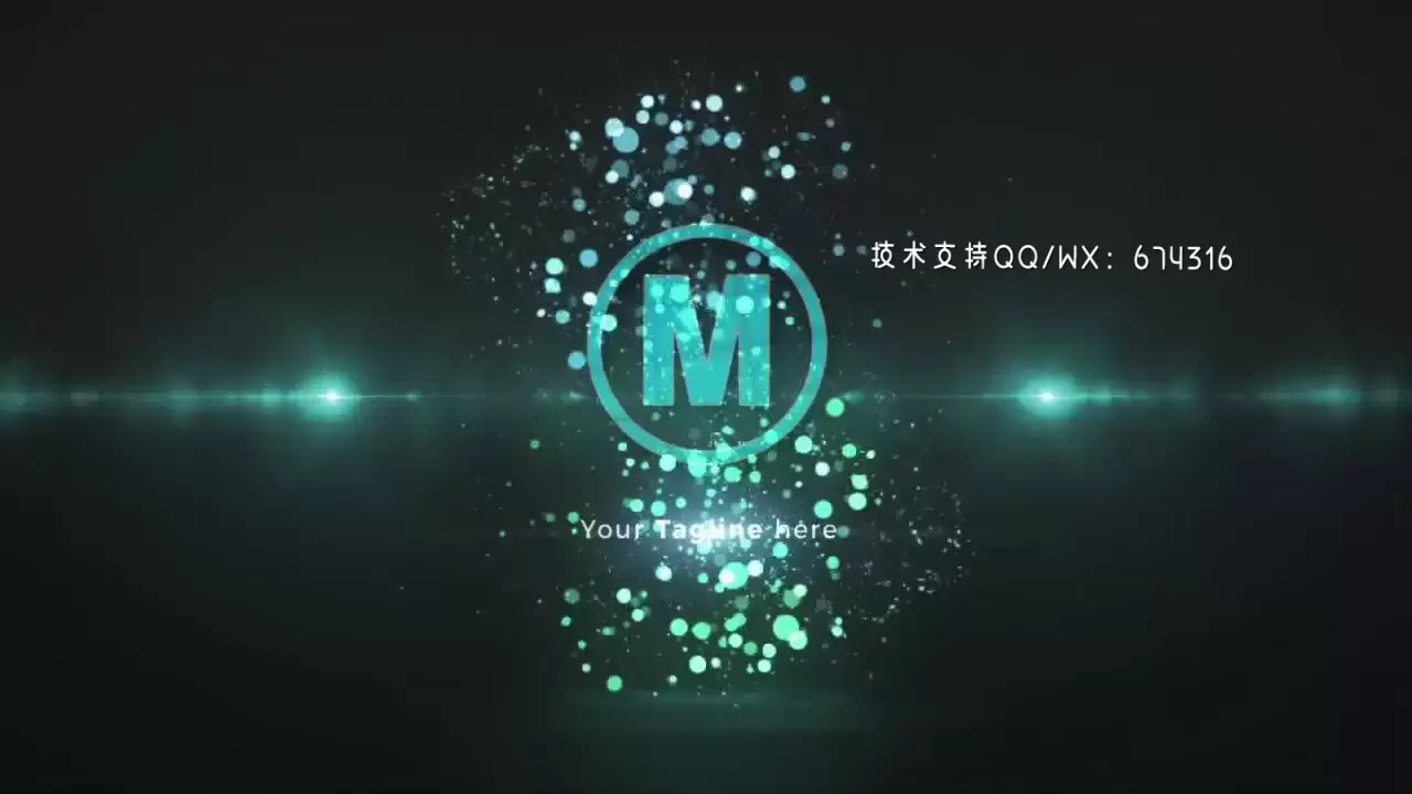 明亮的科幻高科技高科技公司LOGO标志显示AE模板视频下载(含音频)