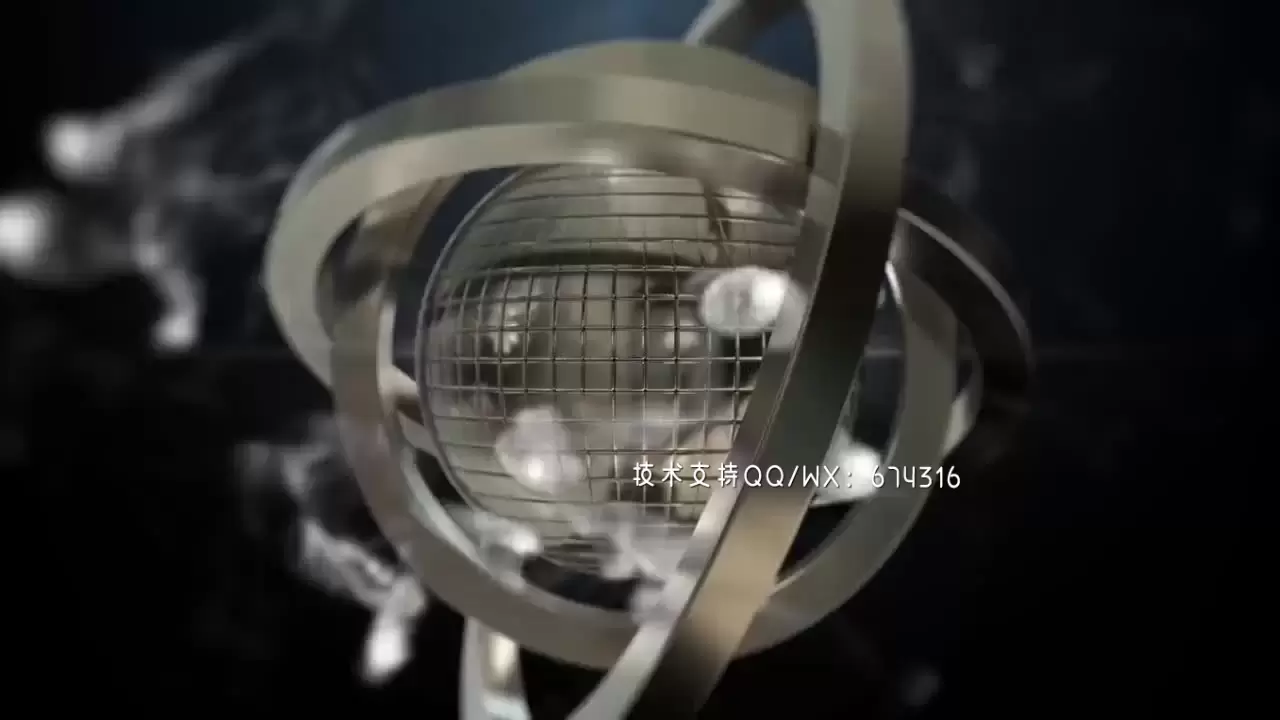 3D戒指烟雾环绕Logo AE模板视频下载(含音频)