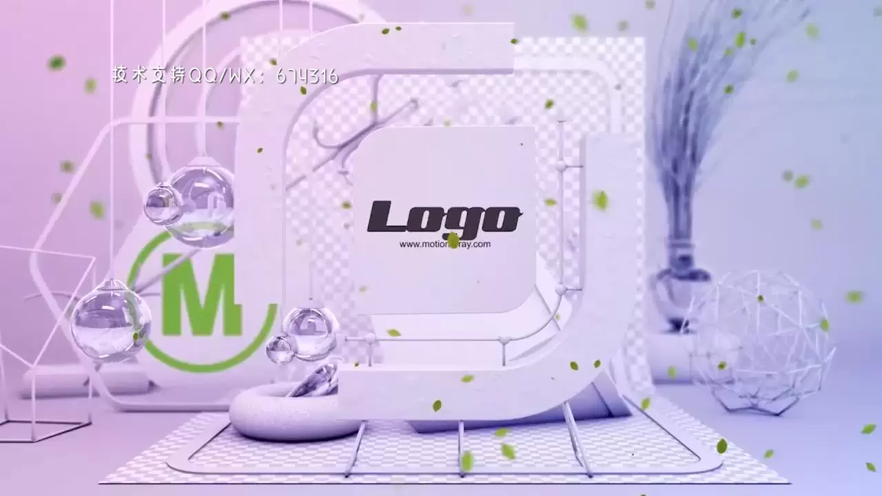抽象场景LOGO标志展示AE模板视频下载(含音频)插图