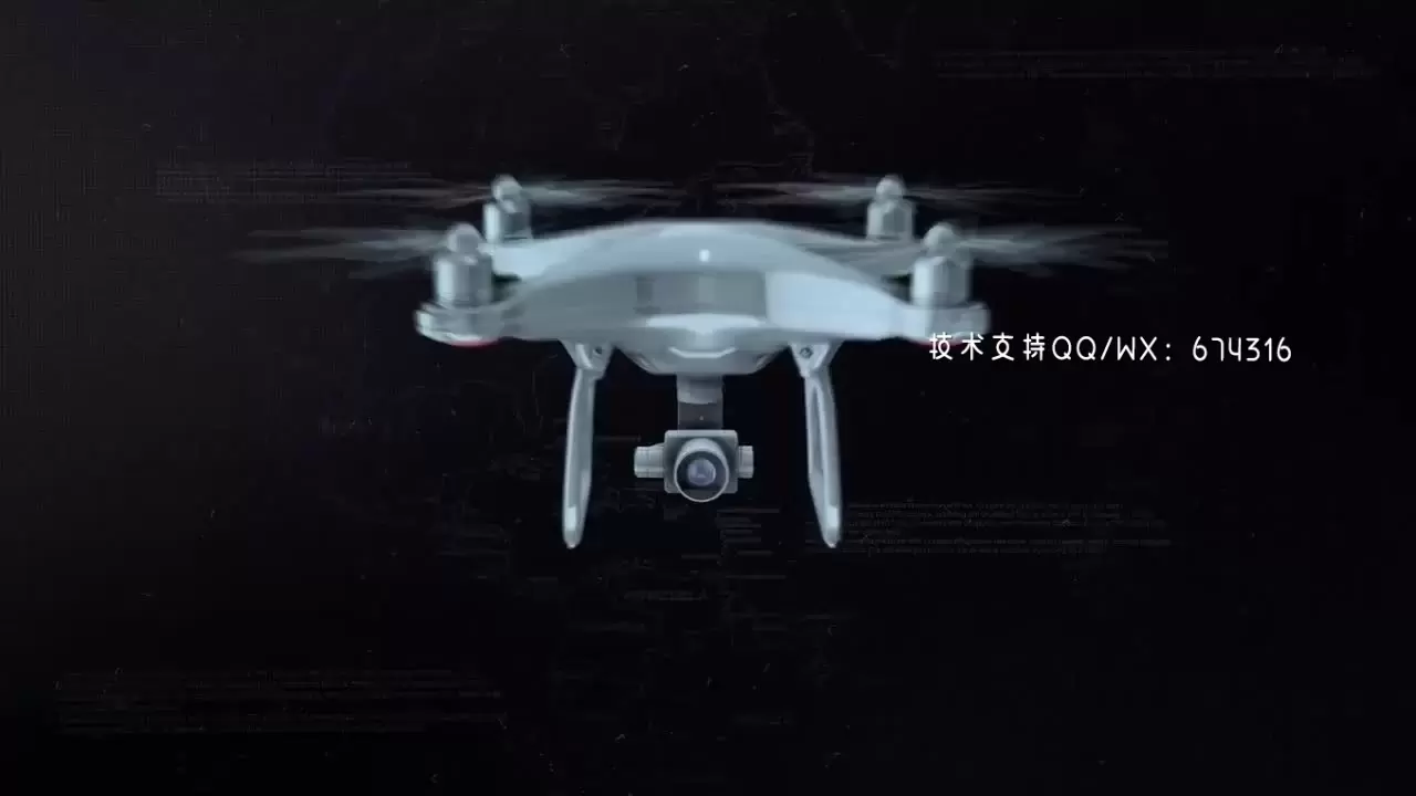 动态3D无人机LOGO标志AE模板视频下载(含音频)插图