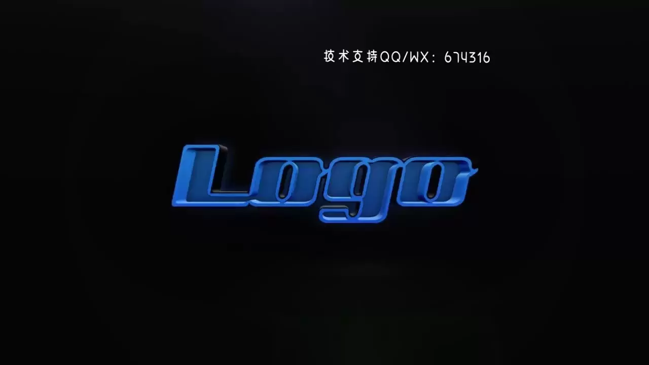 现代时尚LOGO标志显示AE模板视频下载(含音频)