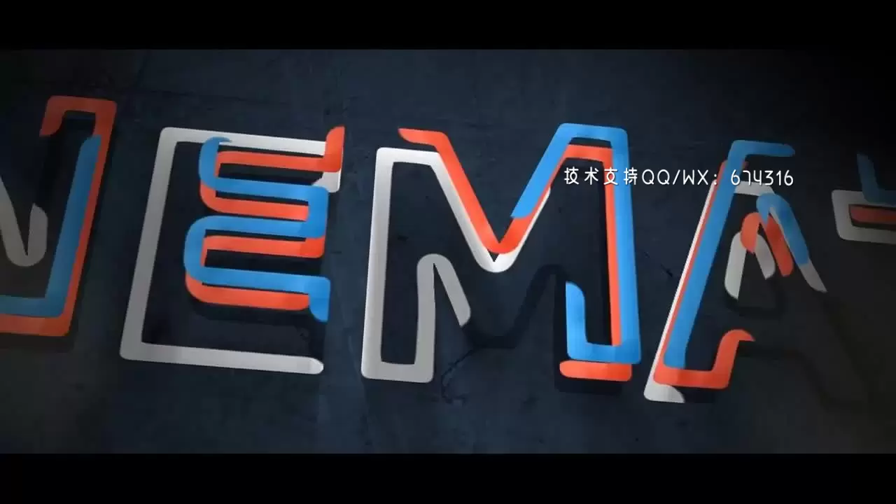 华丽的彩色笔画动画LOGO标志AE模板视频下载(含音频)