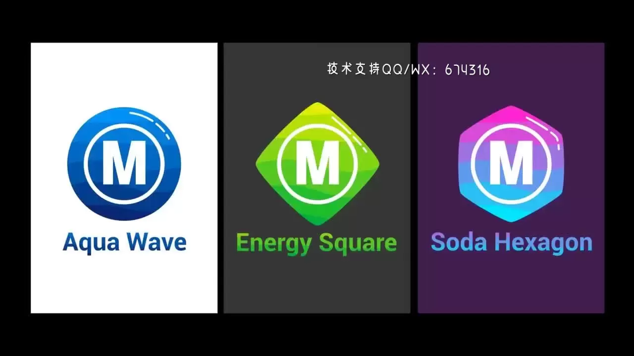 3种独特风格的专属品牌logo AE模板视频下载(含音频)