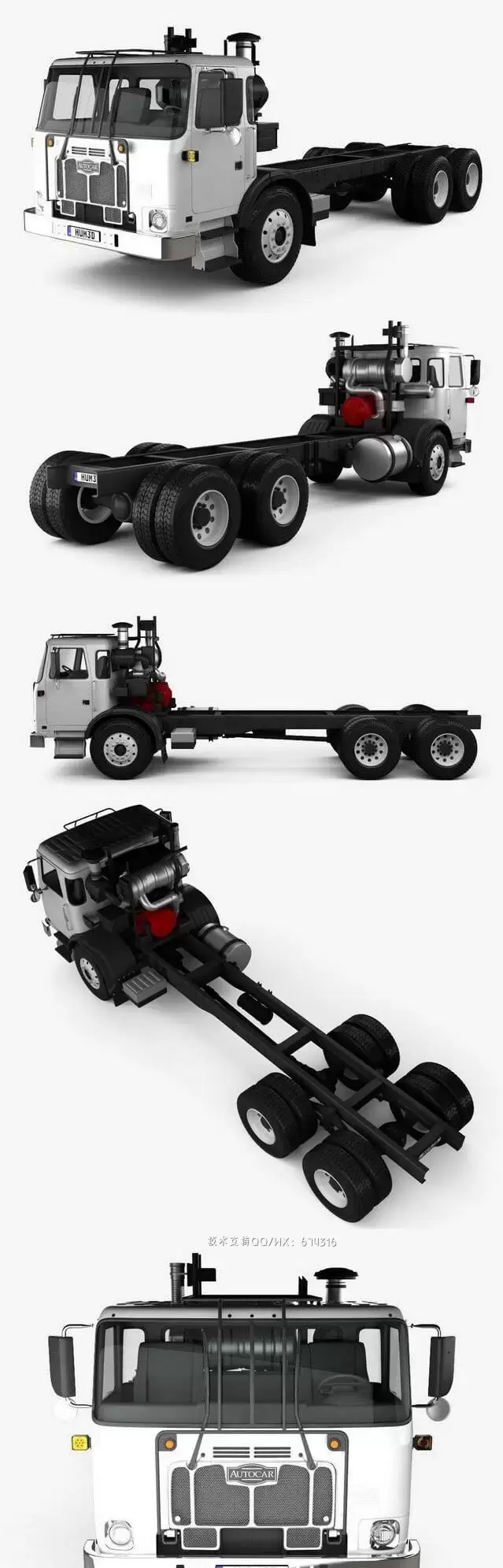 奥托 Autocar ACX Chassis 卡车 2021 货车3D模型下载 (MAX,3DS,FBX,OBJ,C4D,LWO,TEX)免费下载