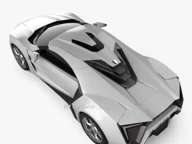 莱坎超级跑车 W Motors Lykan HyperSport 2012 汽车3D模型下载 (MAX,3DS,FBX,OBJ,C4D,LWO)插图3