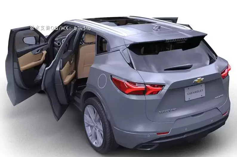 雪佛兰 Blazer Premier 2019 越野车汽车3D模型 (MAX,3DS,FBX,OBJ,C4D,LWO,TEX)插图3