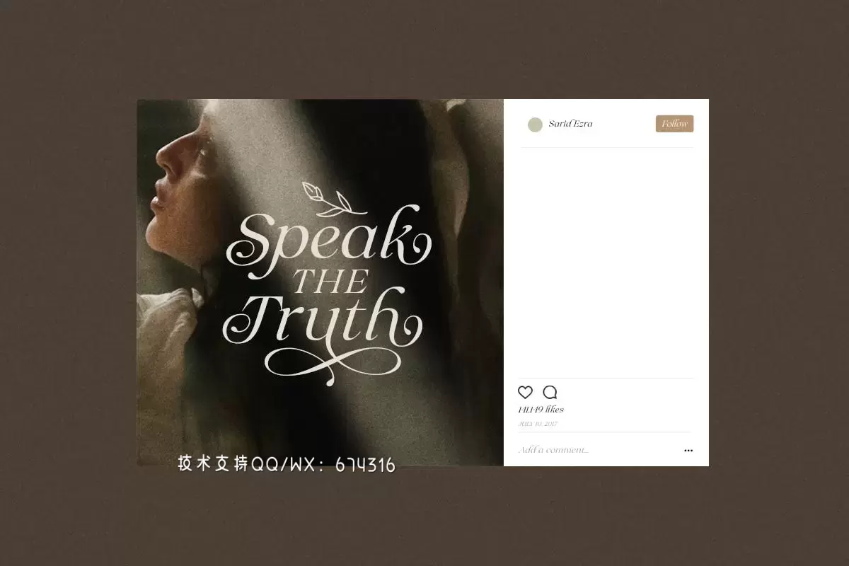 时尚高端专业的高品质优雅斜体衬线英文字体设计插图5