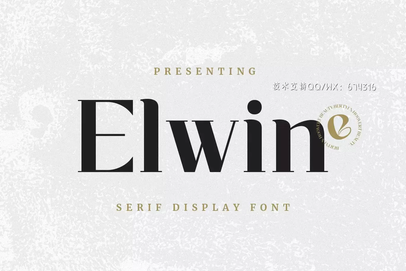 时尚高端优雅的Elwin英文字体设计免费下载
