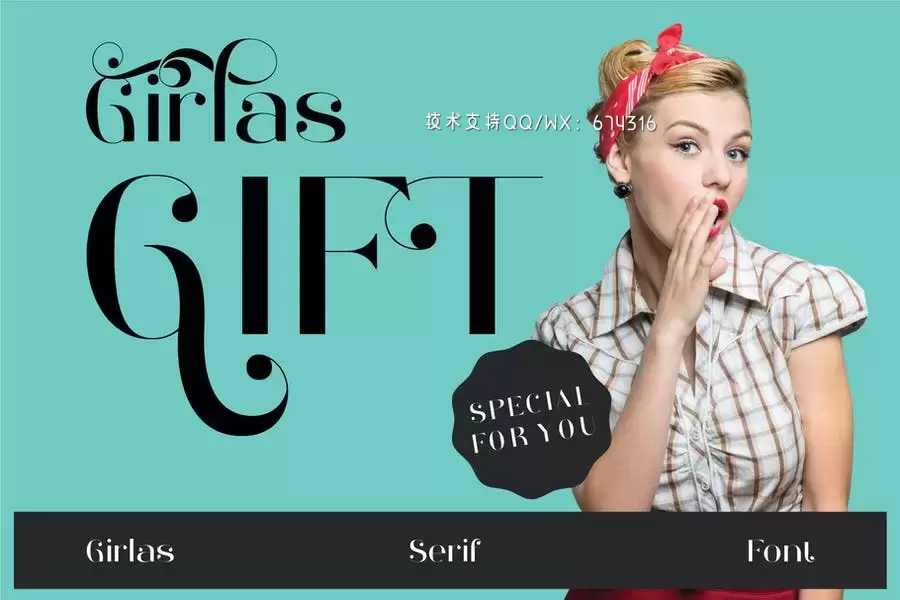 高端时尚清新可爱优雅的高品质Girlas英文字体设计插图11
