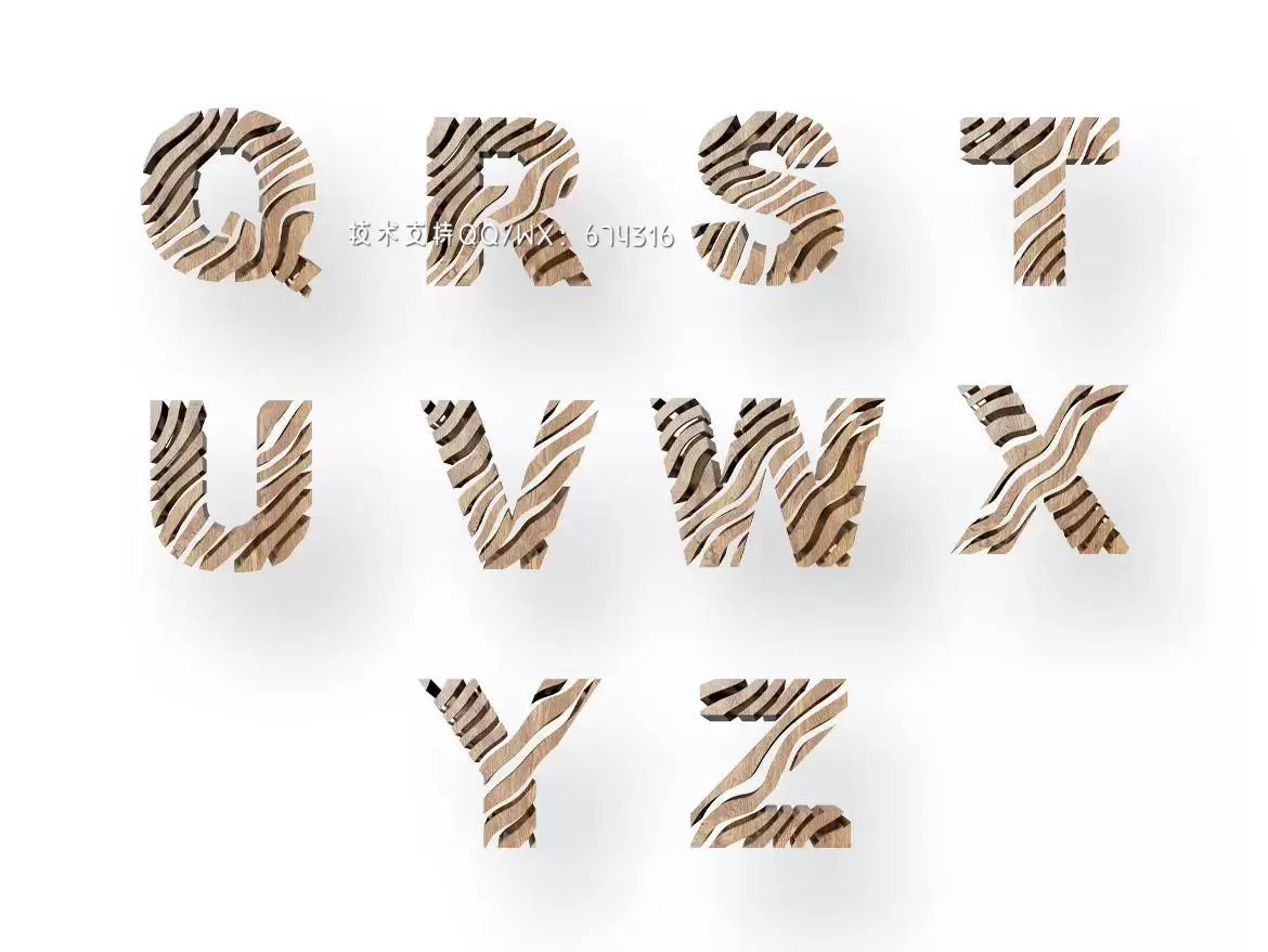 时尚高端3D立体抽象字母英文字体大集合-PSD插图3