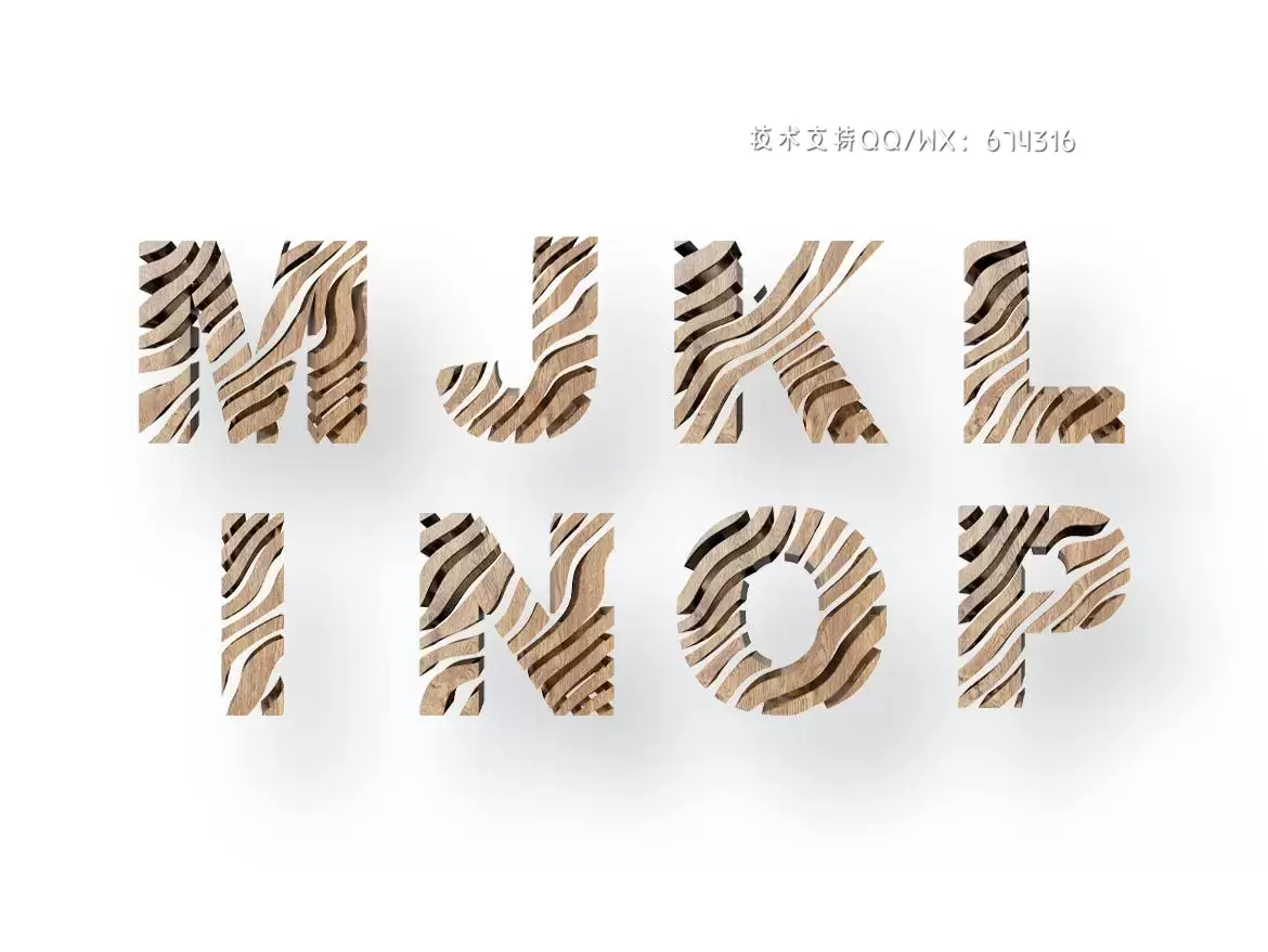 时尚高端3D立体抽象字母英文字体大集合-PSD插图2