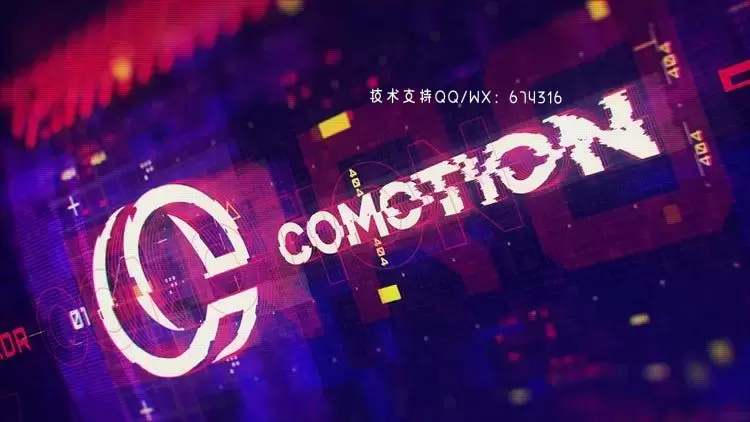 时尚醒目的颜色破碎LOGO标志AE模板视频下载(含音频)插图