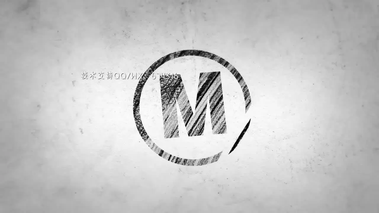 全新艺术铅笔绘制LOGO标志展示AE模板视频下载(含音频)