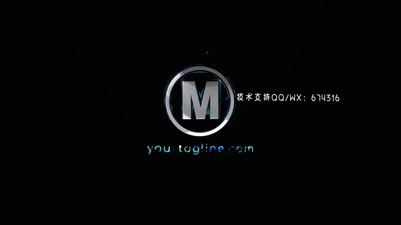 粒子LOGO标志AE模板视频下载(含音频)