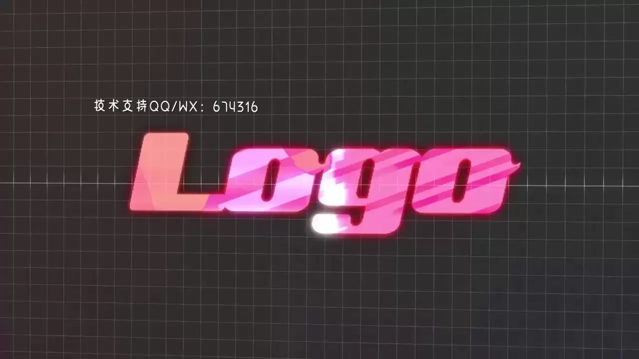 电子logo展示动画AE模板视频下载(含音频)