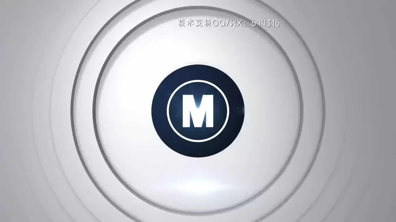简单广告LOGO标志显示AE模板视频下载(含音频)