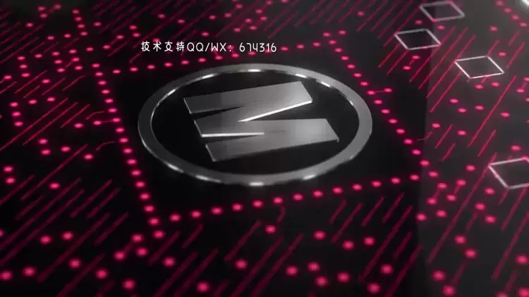 中央处理器LOGO标志AE模板视频下载
