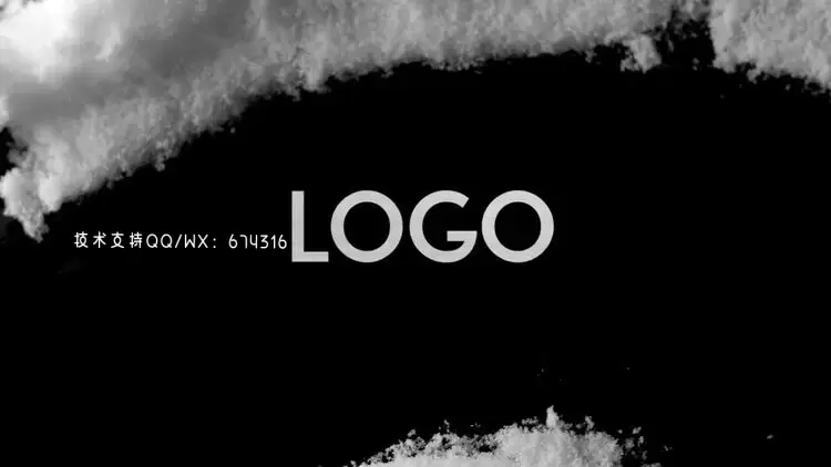 创意的雪下LOGO标志AE模板视频下载