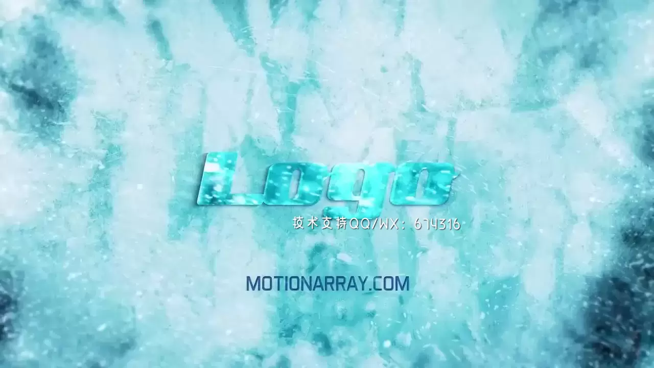 酷炫的冰雪冬季标志AE模板视频下载(含音频)