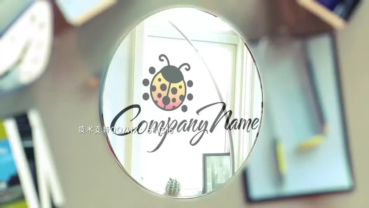 动画翻转硬币LOGO标志AE模板视频下载(含音频)