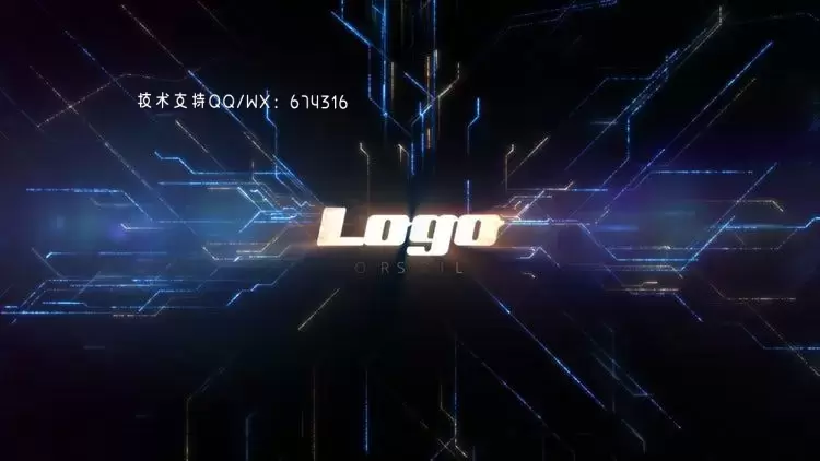 先进活力的技术LOGO标志AE模板视频下载(含音频)