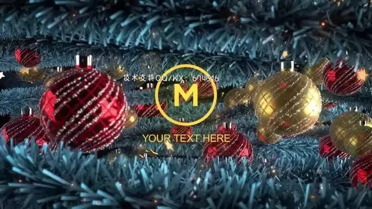 新年和圣诞节花环LOGO标志AE模板视频下载(含音频)插图