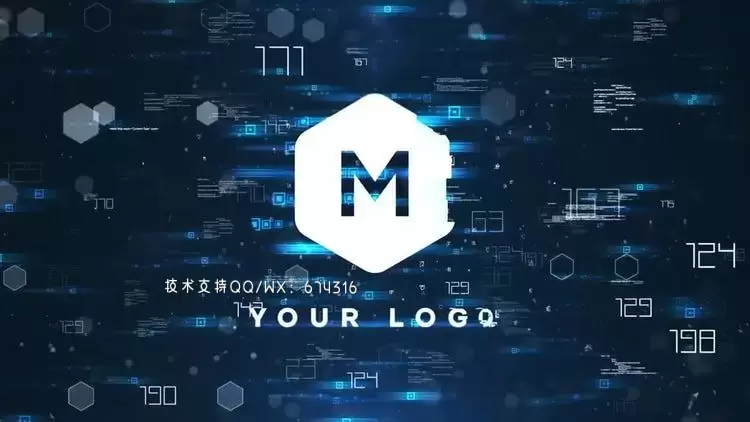 科技标志展示LOGO标志动画ae模板视频下载(含音频)